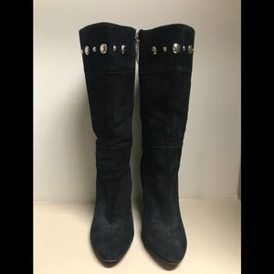Guess black suede boots